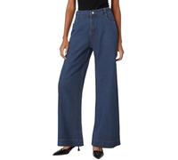 Generisch Jean baggy stretch pour femme - Jambes larges - Taille haute - Stretch - Confortable - Grandes tailles - Coupe large pour les fêtes et les loisirs - Avec 4 poches, G bleu foncé., 3XL