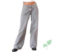 Generisch Jean baggy taille basse pour femme - Coupe droite - Pantalon Boyfriend Y2k - Pantalon long tendance stretch, c, L