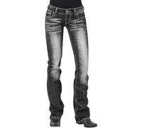 Generisch Jean pour femme Bootcut - Taille basse - Pantalon en denim - Coupe droite - Coupe ajustée - Avec poches - Hippie Y2K Streetwear Mom Stretch - Pantalon de travail confortable - Pantalon en