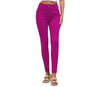 Generisch Jean taille haute pour femme avec effet lifting des fesses - Coupe skinny - Denim stretch - Aspect moderne - Pantalon de loisirs confortable, Rose, S