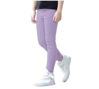 Generisch Jeggings 140 avec taille élastique bébé fille leggings 62, lilas, 3-4 ans