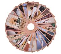Generisch Jeu de 78 cartes de tarot, jeu de divination portable, pour diviner et méditer