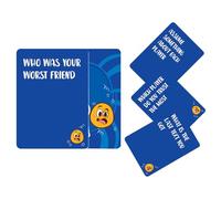 Generisch Jeu de cartes - 3,5 x 2,52 pouces, jeu de questions et de réponses | Jeu familial de 50 questions et réponses en anglais | Cartes de stratégie simples pour jeux de cartes de fête amusants