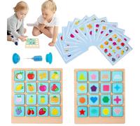 Generisch Jeu de Cartes à mémoire - Jouet pour Trier Les Formes et Les Couleurs pour Le Bureau - Jeu de société à mémoire - Cadeau pour Les à partir de 3 Ans et Les Parents