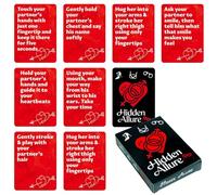 Generisch Jeu de Cartes pour Couples et Adultes | 50 pièces Jeu Romantique Amusant et Compact, Jeux de Nuit de Rendez-Vous pour Couple, pour la Saint-Valentin, Les Vacances, la Maison, Les