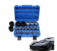 Generisch Jeu de clés à cliquet - Kit de clés à douille - Ergonomique - Avec 21 pièces - Pour garage, atelier, mécanicien automobile