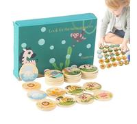 Generisch Jeu de combinaison pour tout-petits - Jeu de cartes de correspondance de jouets pour tout-petits | Jeu de cartes éducatif pour et filles à partir de 3 ans. Match d'animaux | Jeu de