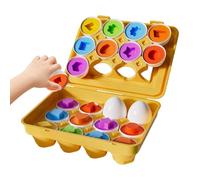 Generisch Jeu de correspondance des couleurs, jouet interactif de formes - Jeu de table en forme d'œufs, pour enfants, adolescents, femmes, hommes, adultes, Nouvel An, maternelle