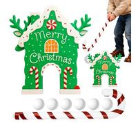 Generisch Jeu de golf en sucre d'orge, kit de jeu de Noël avec mini jeu de golf avec maison | pour famille, jardin, fête de vacances, salon, camping, fête, réunion, extérieur, intérieur pique-nique