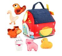 Generisch Jeu de jouets sensoriels en peluche - Jeu éducatif pour reconnaissance des lettres - Ensemble d'animaux en peluche douce - Pour Noël, Pâques, anniversaire, maternelle, maison, école