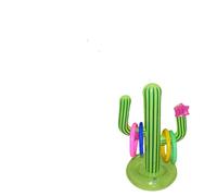 Generisch Jeu de lancer d'eau gonflable pour piscine, différentes variantes : panier de basket-ball, cactus à lancer d'anneaux, planche à lancer à points croix, jouet aquatique pour enfants, pompe à