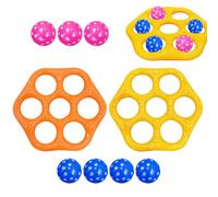 Generisch Jeu DE Piscine Gonflable - 100x90cm Flotteur Hexagonal avec 7 Boules PVC | Jeux d'eau en Plein Air | Activité Fun Jardin Fête Vacances Famille Adultes