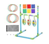 Generisch Jeu de pouf - Tissu double face bien visible - Sac de rangement en maille intégré - Équipement de sport léger pliable - Kit d'entraînement interactif pour l'intérieur et l'arrière