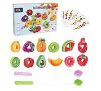 Generisch Jeu d'enfilage - PP | Jouet à enfiler | Kit de fil de légumes | STEM Ficelle légumes | Kit de perles et de ficelle pour encourager précoce, motricité fine et jeu éducatif