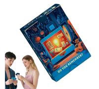 Generisch Jeux de couple - Jouets portables avec 50 questions pour s'amuser | Adultes, mariage, Saint-Valentin, Noël, cartes de conversation pour petite amie, petit ami, activité de liaison des