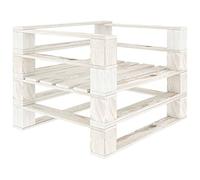 Generisch jiangboyue-49332 Fauteuil d'extérieur en bois avec palettes Blanc