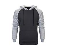 Generisch Jogging Homme Code Commerce Extérieur Homme Capuche Polaire Couple Sweat à Capuche Sweatshirt Homme Pull Cachemire Soie, gris, S