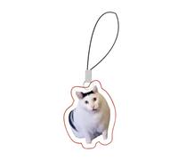 Generisch Joli pendentif pour téléphone portable - Bracelet émoticône pour téléphone portable, drôle de chat, chien, cordon, porte-clés pour sac à dos, Siehe Beschreibung, Acrylique, Voir description