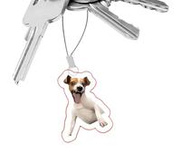 Generisch Joli pendentif pour téléphone portable - Bracelet émoticône pour téléphone portable, drôle de chat, chien, cordon, porte-clés pour sac à dos, Siehe Beschreibung, Acrylique, Voir description