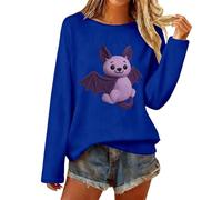 Generisch Joli sweat-shirt en tricot avec motifs d'animaux - Un pull en grosse maille douillette avec des détails adorables pour un quotidien optimal., bleu, 3XL
