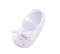 Generisch Jolies baskets de princesse avec nœud pour bébé avec semelle en perles, chaussures douces à suspendre, Blanc., 20.5 EU