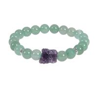 Generisch Jonc Argenté Bracelet Messages Perles Anneaux femmes, nouvelle corde élastique, chaîne de perles, pour hommes et femmes Bleu Message Bracelet Bracelet (Mint Green, One Size)
