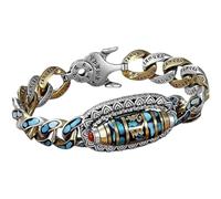 Generisch Jonc De Perle Bracelet Perlé Bijoux de perles célestes transfert tibétain rotatif neuf yeux bracelet de perles célestes bracelet chance Bracelet Bracelet Bracelet Avec Bijoux (A, C)