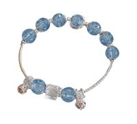 Generisch Jonc Élastique 2 Mm Perles Bijoux Jade Bead Bracelet For Her Wife Grandpa Mother Father Daily Wear Couleurs Pierres Mm Rhodonite Bijoux (B, One Size)