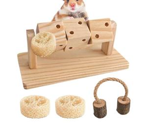 Generisch Jouet à mâcher en bois pour hamster