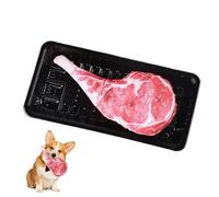 Generisch Jouet à mâcher pour chien qui couine - Poupée couineur interactive - Jouet à mâcher résistant aux morsures avec forme de steak pour chiots de taille moyenne et grande