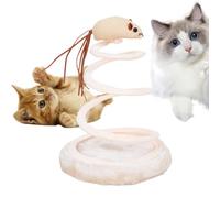 Generisch Jouet à ressort hélicoïdal pour chat - Jouet de mouvement pour chat - Jeu de proie avec souris de jeu - Pour lutter contre l'ennui chez les chats d'appartement