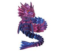 Generisch Jouet articulé flexible - Dragon mobile imprimé en 3D - Décoration de dragon avec articulations mobiles - Pour , , , amis