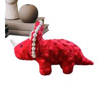 Generisch Jouet couineur - Jouet couineur pour chien en peluche pour chien de 30 cm | Nouvelle ferme Coloré Série Dinosaures Chiots Divertissement interactif Peluche couineur pour