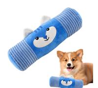 Generisch Jouet couineur pour chien - 25 x 8 x 8 cm - Jouet en peluche pour chien avec couineur - Coussin cylindrique - Jouet pour chiot - Jouet de dentition pour chiots de petite, moyenne et grande