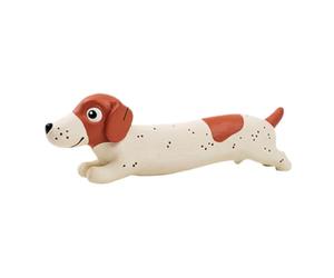Generisch Jouet couineur pour chien en forme de teckel avec argile | Jouet anti-ennui pour chien pour l'intérieur et l'extérieur, la maison et l'appartement, le jardin, le temps de jeu