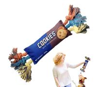 Generisch Jouet couineur pour chien - Jouet de dentition en peluche - En forme de sac à chips - Avec corde en coton - Jouet à mâcher pour chiens de petite, moyenne et grande taille - Pour chiots