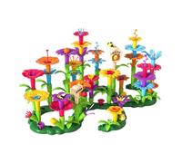 Generisch Jouet de construction de jardin de fleurs | Jouet de jardin en bloc de bouquet de fleurs | Jeu empilable réutilisable pour à partir de 3 ans