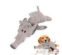 Generisch Jouet de dentition pour chiot - Jouet couineur d'éléphant en peluche - Partenaire à mâcher doux - Texture rebondissante douce - Compagnon de jeu - Utilisation du produit - Plages, piscines