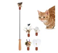 Generisch Jouet de jeu pour chatons - Réglable de 78 à 81 cm - Kit d'entraînement de chasse pour chat adulte - Jouet d'intérieur doux - Pour exercices quotidiens au sol