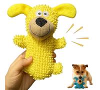 Generisch Jouet de nettoyage des dents rigolo, en peluche, pour petits chiens, amusant et soins dentaires, comportement de mastication doux et parfait pour la stimulation mentale (jaune)
