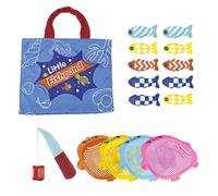 Generisch Jouet de pêche en tissu | Jeu d'attribution interactif et lavable sécurisé, jouet éducatif pour trier les poissons - pour les de maternelle, les familles, les amis et les parents