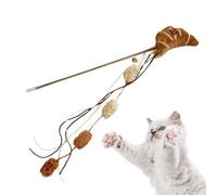 Generisch Jouet de pêche pour chat, avec clochette, attrape-peluche et jeu de mouvement amusant avec clochette, entraînement de réaction pour toutes les tailles de races