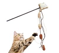 Generisch Jouet de pêche pour Chat - pour Chat avec Motif de Nourriture, Attrape-Peluche et Jeu de Mouvement Amusant avec Cloche, entraînement de réaction pour Toutes Les Tailles de Races