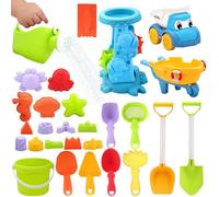 Generisch Jouet de sable pour enfants | 30 outils amusants pour creuser, découvrir et construire | Jouet de sable d'extérieur | Pour l'extérieur, la piscine, l'eau, la natation, la plongée, l'été, les