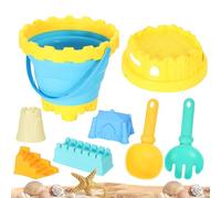 Generisch Jouet de sable pour - Seau pliable et pelle - 8 pièces - Kit de construction pour filles à partir de 3 ans - Pour mer, piscine, rive de lac, rive de rivière, jardin, aire de jeux