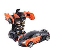 Generisch Jouet de Voiture Robot Transformable - Véhicule de déformation 2 en 1 en Figurine d'action, reculer et, Robot de véhicule interactif à Friction pour, Tout-Petits