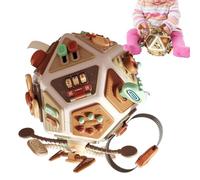 Generisch Jouet éducatif Busy Cube - Matériau ABS TPE PP | Moteur fin | Jouet de compétence, jouet sensoriel de voyage, cube d'activité d'apprentissage | pour garçons et filles de plus de 6 mois