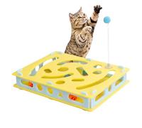 Generisch Jouet éducatif pour chat - Jouet stimulant pour chaton - Caisse funéraire avec boule de clochette - Accessoire d'entraînement pour les activités des chats