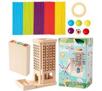 Generisch Jouet empilable coloré avec bâtons - Jeu d'activités en bois pour la motricité fine, le développement précoce éducatif, l'anniversaire des , la nuit de fête, le jeu familial, les
