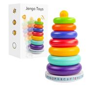 Generisch Jouet empilable - Tour d'empilage sensorielle STEM - Jouet sensoriel à empiler - pour Les, Les Anniversaires, Les Vacances, l'école et la Maison